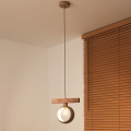 Duolla - Lustre suspenso por cabo IRONLINE 1xE27/15W/230V pinho/carvalho/bege