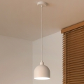 Duolla - Pendente com cabo IRONLINE 1xE27/15W/230V, diâmetro 17 cm, branco