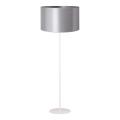 Duolla - Stojací  candeeiro CANNES 1xE27/15W/230V diâmetro 45 cm prateado/branco