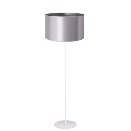 Duolla - Stojací  candeeiro CANNES 1xE27/15W/230V diâmetro 45 cm prateado/branco
