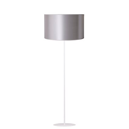 Duolla - Stojací  candeeiro CANNES 1xE27/15W/230V diâmetro 45 cm prateado/branco