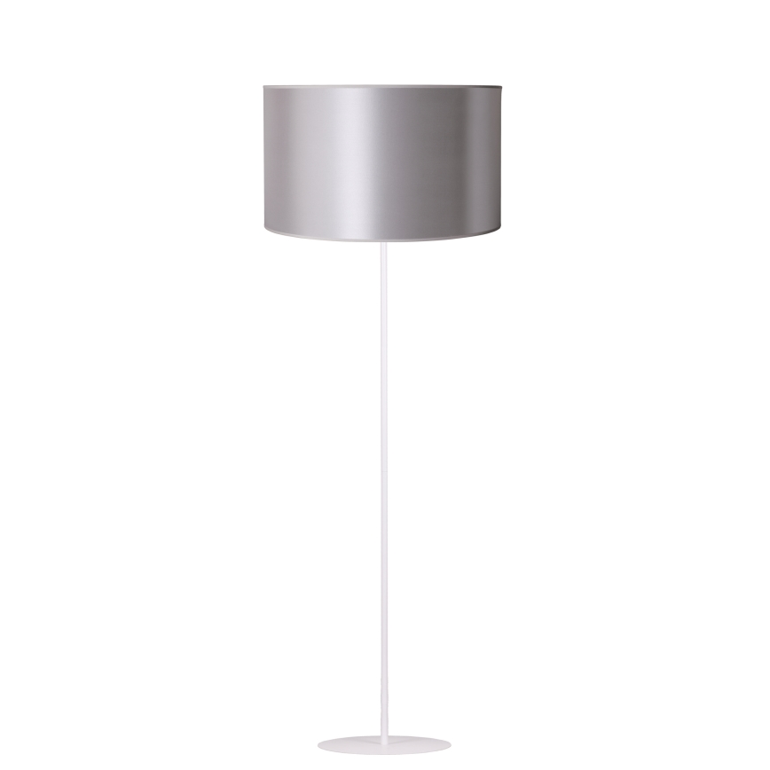 Duolla - Stojací  candeeiro CANNES 1xE27/15W/230V diâmetro 45 cm prateado/branco