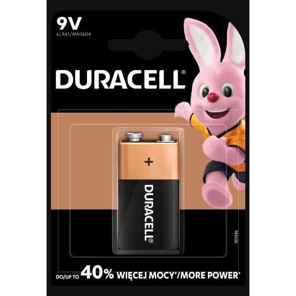 Duracell - 1 Pilha alcalina Basic 9V 550 mAh