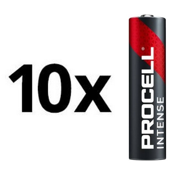 Duracell - 10 Pilhas alcalina Procell Intense LR03/AAA 1,5V 1465 mAh