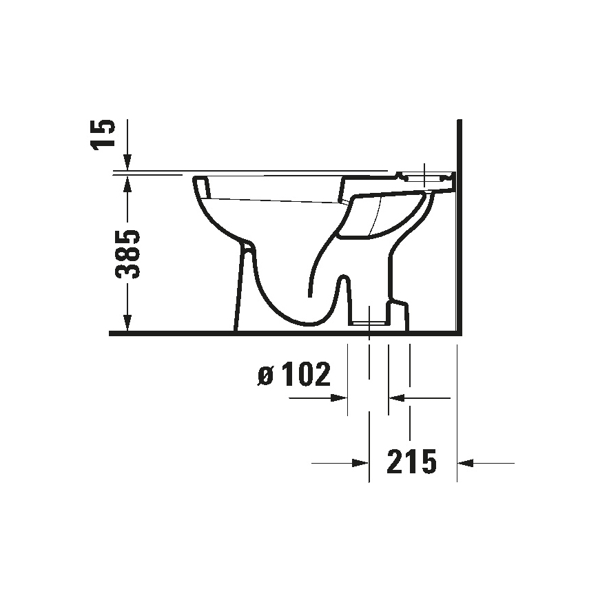 Duravit 21110100002 - Sanita combinada D-CODE cerâmica/branco brilhante