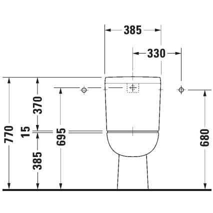 Duravit 21110100002 - Sanita combinada D-CODE cerâmica/branco brilhante