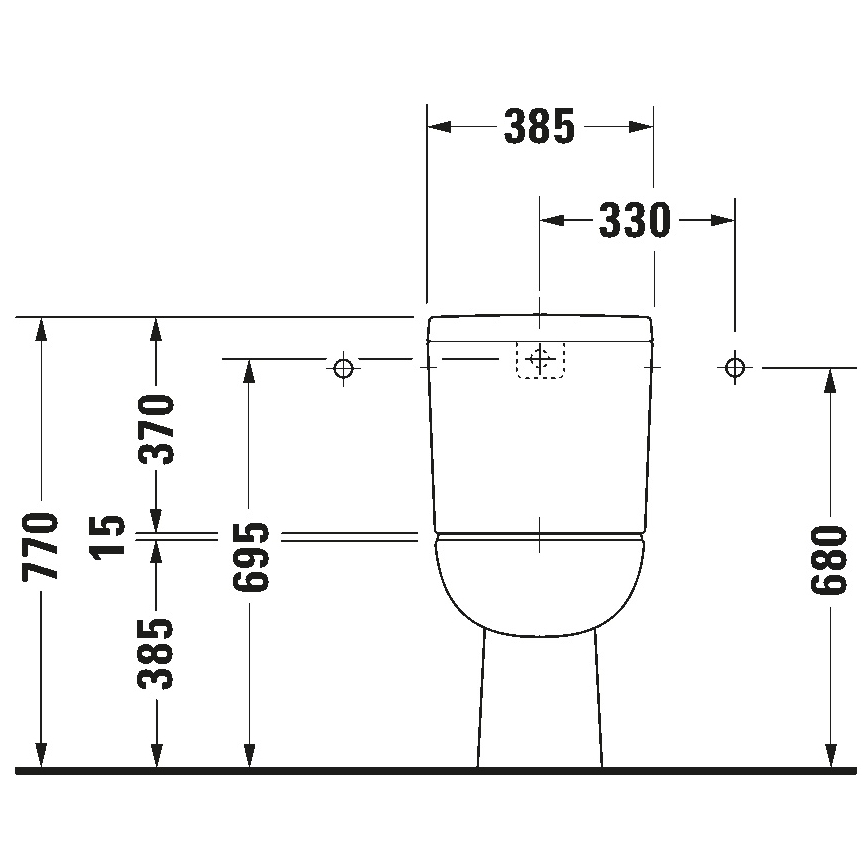 Duravit 21110100002 - Sanita combinada D-CODE cerâmica/branco brilhante
