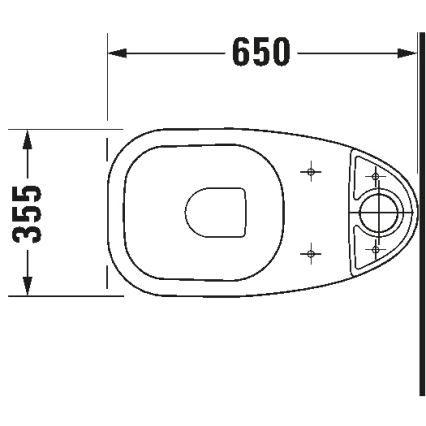 Duravit 21110900002 - Sanita combinada D-CODE cerâmica/branco brilhante