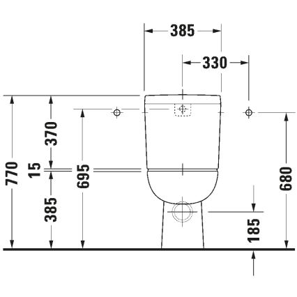 Duravit 21110900002 - Sanita combinada D-CODE cerâmica/branco brilhante