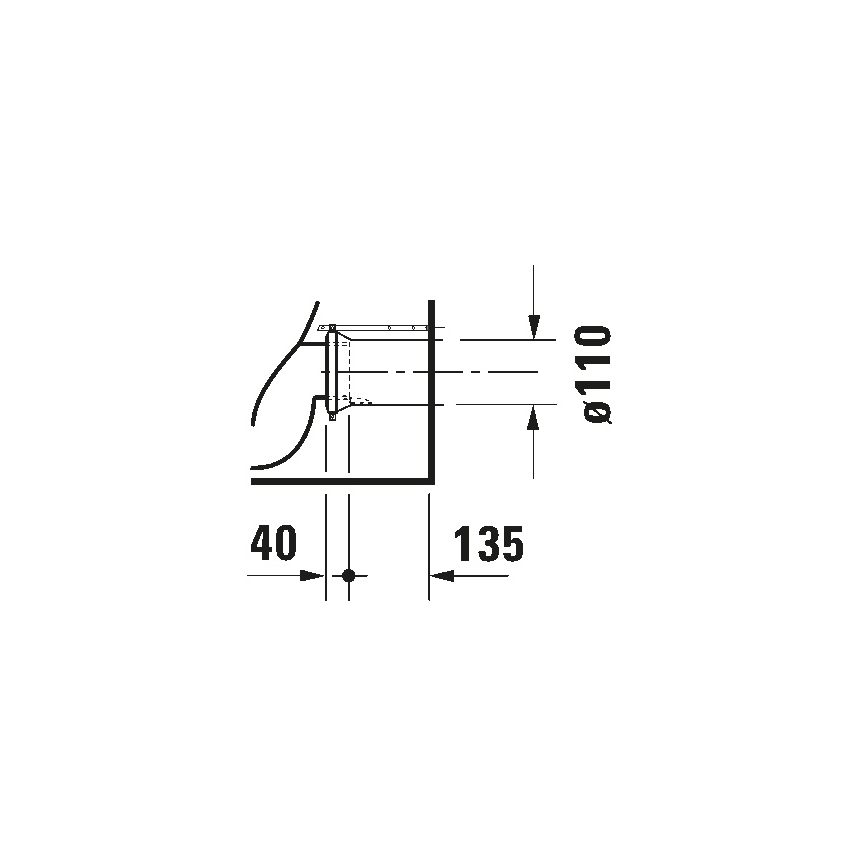 Duravit 21150900002 - Sanita de chão D-CODE cerâmica/branco brilhante