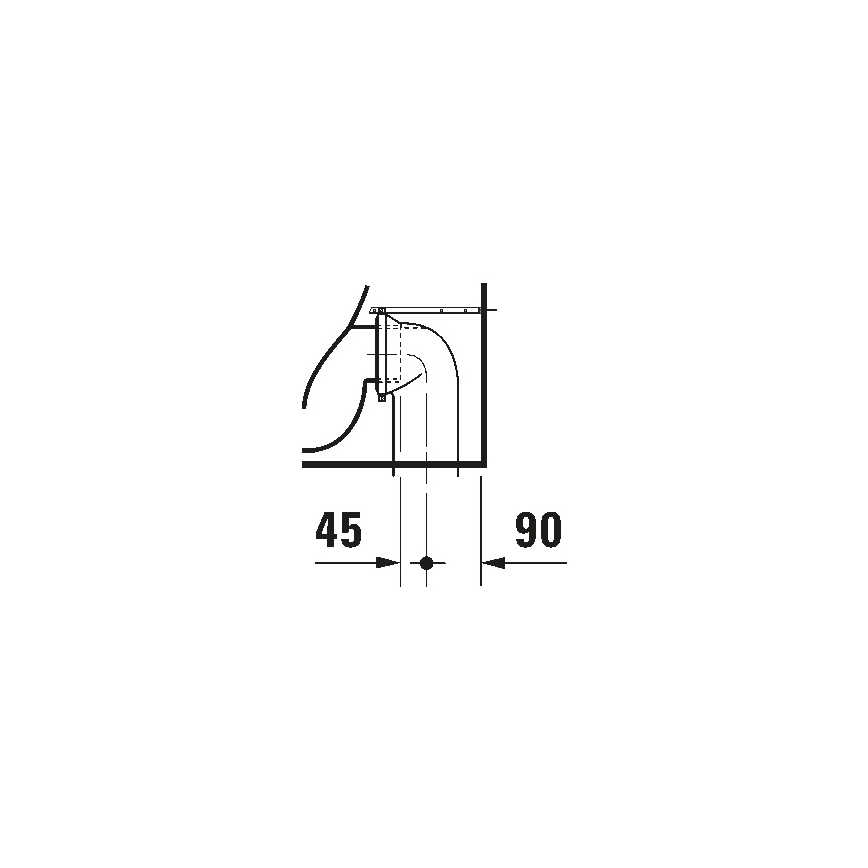 Duravit 21150900002 - Sanita de chão D-CODE cerâmica/branco brilhante