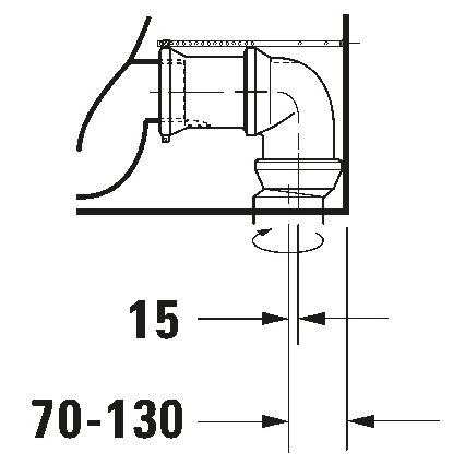 Duravit 21180900002 - WC combinado D-CODE cerâmica/branco brilhante