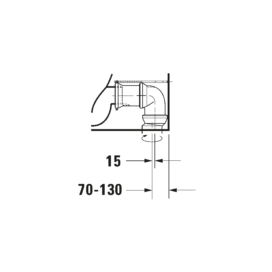 Duravit 21180900002 - WC combinado D-CODE cerâmica/branco brilhante