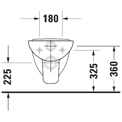 Duravit 22110900002 - Sanita suspensa D-CODE cerâmica/branco brilhante