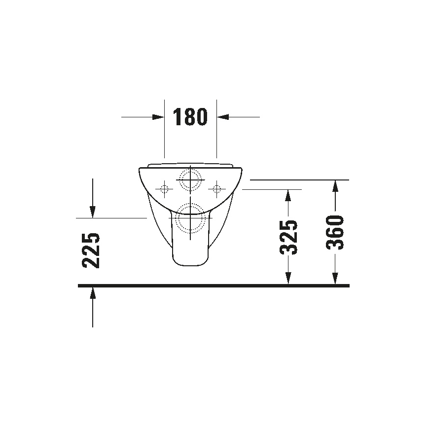 Duravit 22110900002 - Sanita suspensa D-CODE cerâmica/branco brilhante