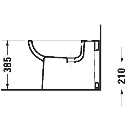 Duravit 22411000002 - Bidé de chão D-CODE 35,5x52,5 cm cerâmica/branco brilhante