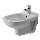 Duravit 22571500002 - Bidé suspenso D-CODE cerâmica/branco brilhante