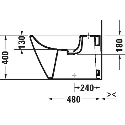 Duravit 2294100000 - Bidé de chão D-NEO cerâmica/branco brilhante