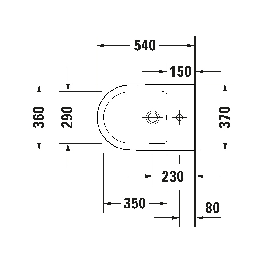 Duravit 2294150000 - Bidé suspenso D-NEO cerâmica/branco brilhante