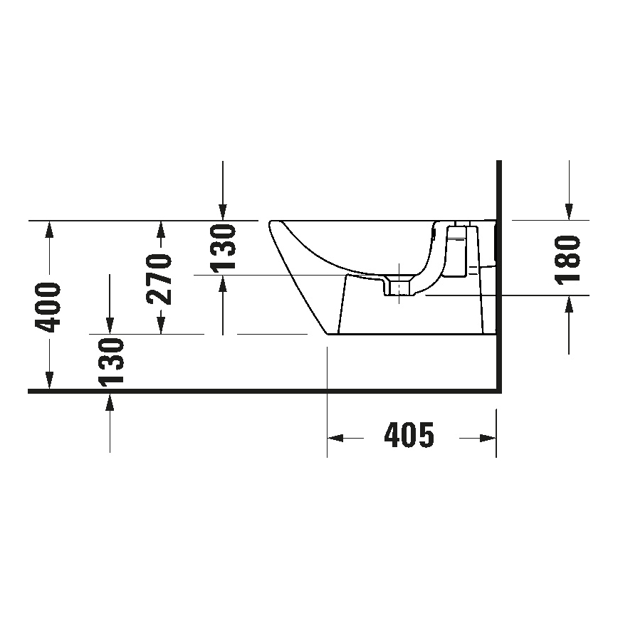 Duravit 2294150000 - Bidé suspenso D-NEO cerâmica/branco brilhante