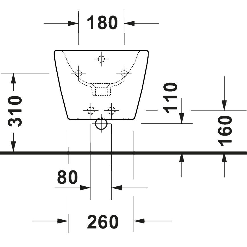 Duravit 2294150000 - Bidé suspenso D-NEO cerâmica/branco brilhante