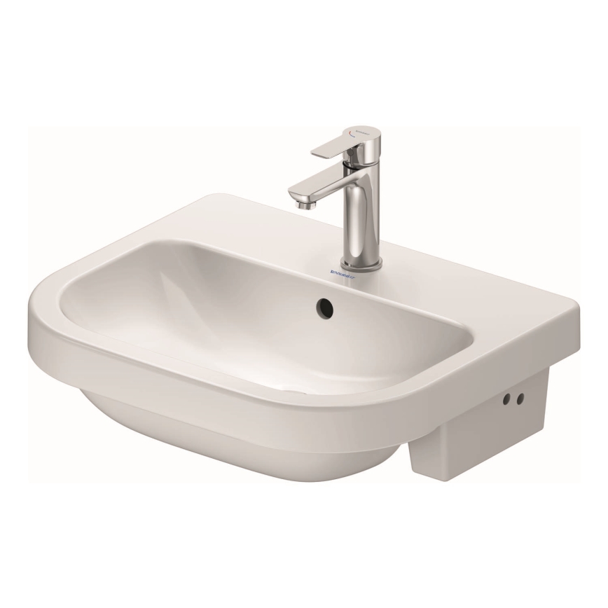 Duravit 24035500002 - Lavatório de encastrar D-CODE 55x45,5 cm cerâmica/branco brilhante