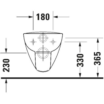 Duravit 25700920002 - Sanita suspensa sem aro D-CODE cerâmica/branco brilhante