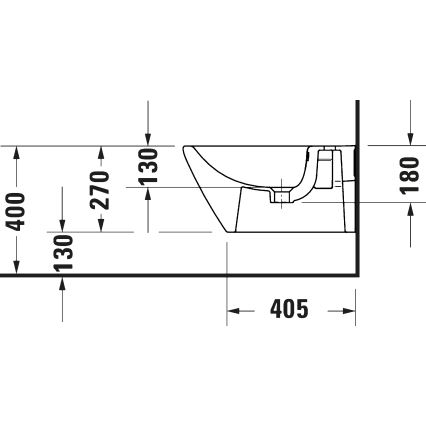 Duravit 27271500002 - Bidé suspenso D-CODE cerâmica/branco brilhante