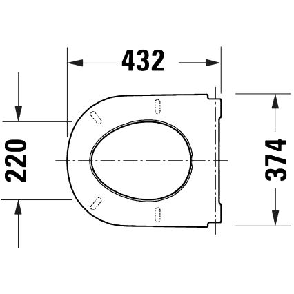 Duravit 28210000 - Assento para sanita D-CODE 37,4x43,3 cm branco