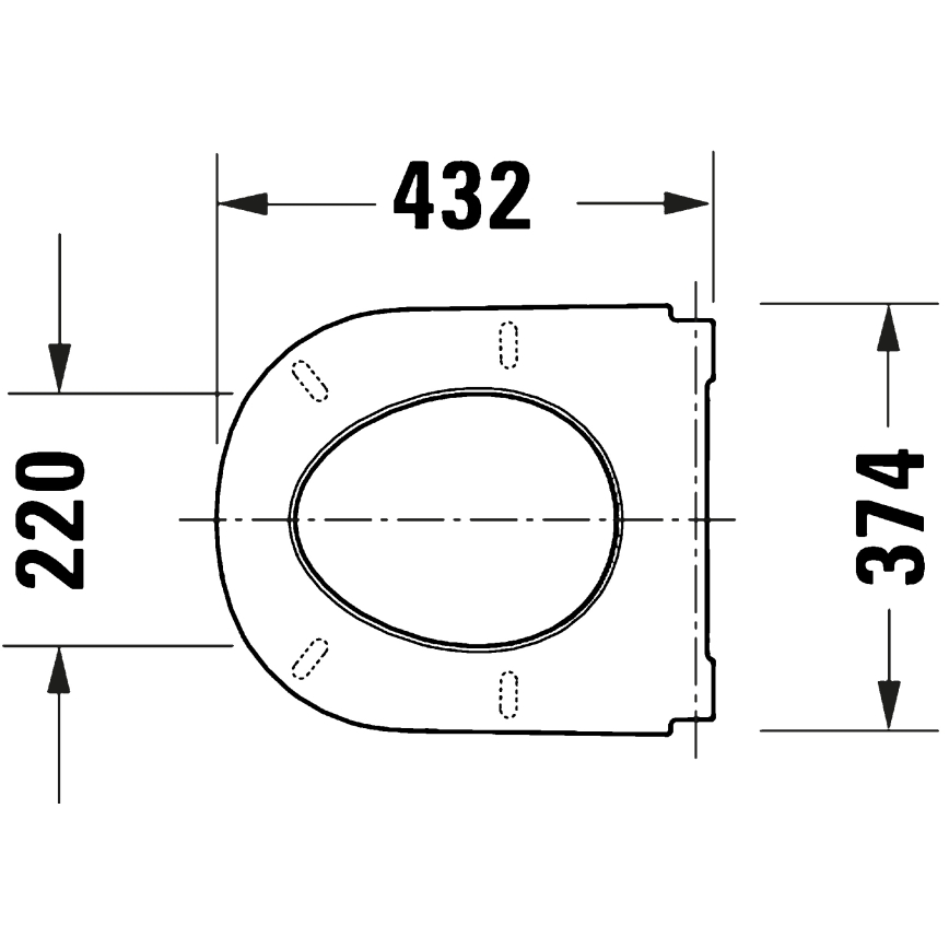 Duravit 28210000 - Assento para sanita D-CODE 37,4x43,3 cm branco
