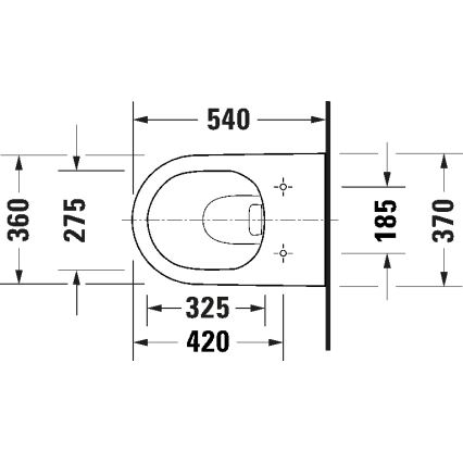 Duravit 29030900212 - Sanita suspensa sem aro D-CODE cerâmica/branco brilhante