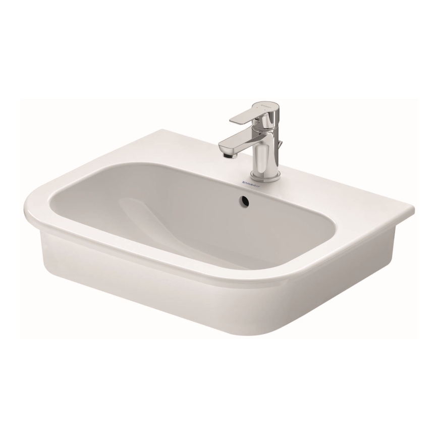 Duravit 337540000 - Lavatório de encastre D-CODE 54,5x43,5 cm cerâmica/branco brilhante