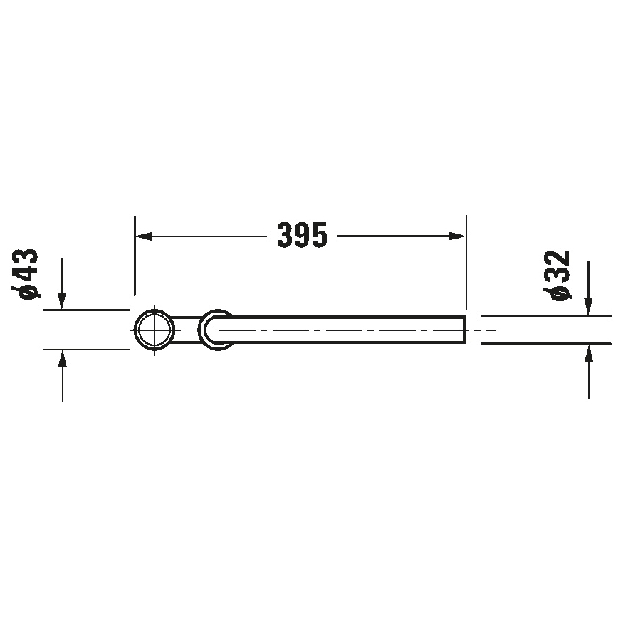 Duravit 50260000 - Sifão para lavatório UNIVERSAL, cromado brilhante