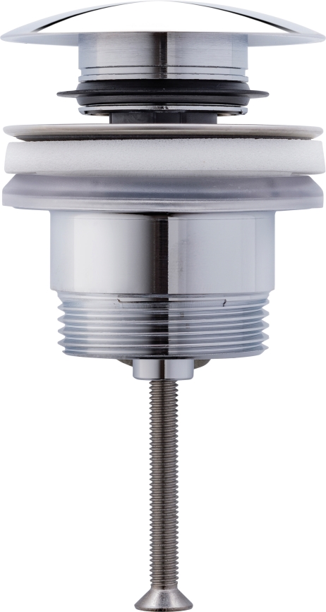 Duravit 50521000 - Válvula de escoamento para lavatório com sistema PUSH-OPEN, diâmetro 6,3 cm, cromado brilhante