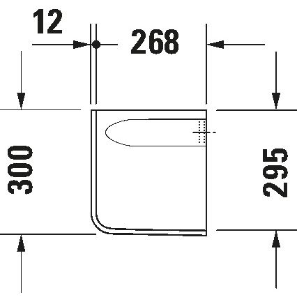 Duravit 8571800002 - Capa para sifão D-CODE 30 x 26,8 cm cerâmica/branco brilhante