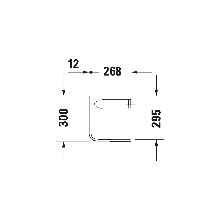 Duravit 8571800002 - Capa para sifão D-CODE 30 x 26,8 cm cerâmica/branco brilhante
