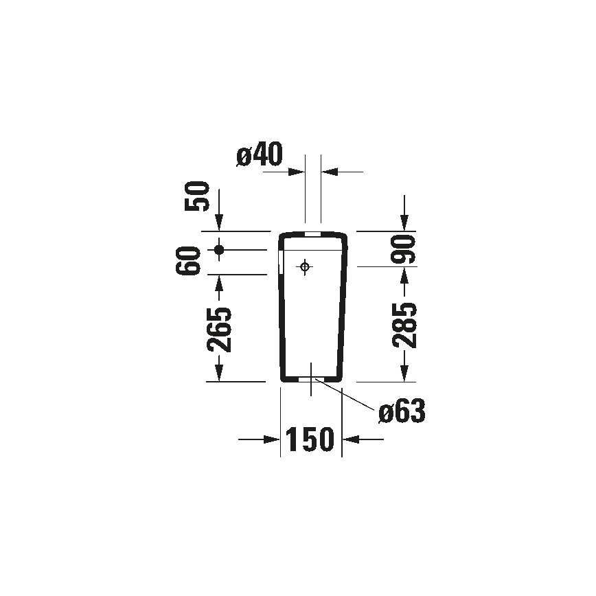 Duravit 927000004 - Cisterna de descarga para sanita D-CODE 6/3l cerâmica/branco
