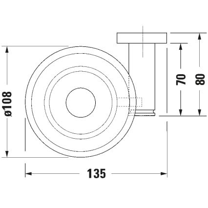 Duravit 99174600 - Porta-sabonete mural D-CODE, lado esquerdo, preto mate
