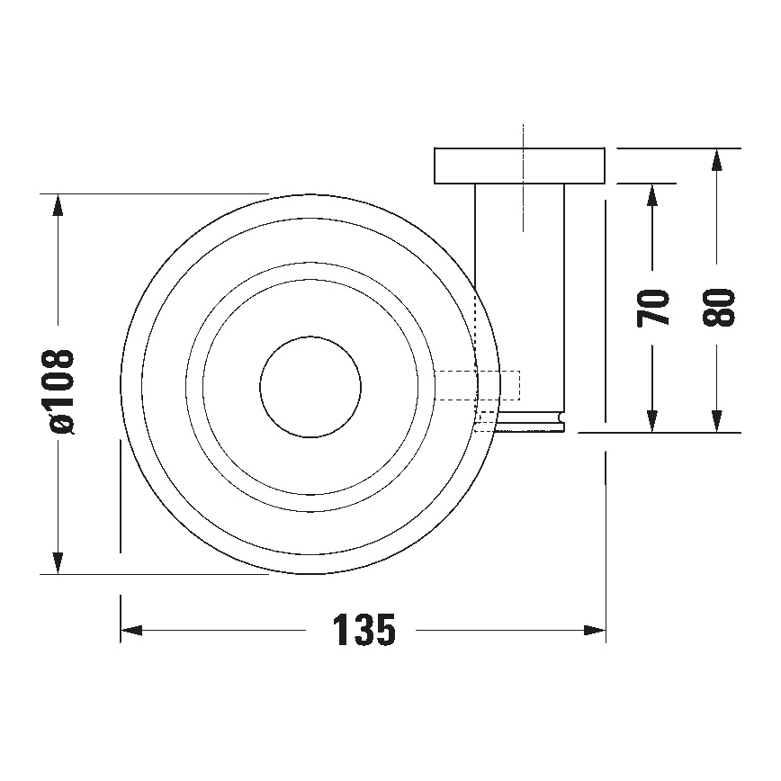 Duravit 99174600 - Porta-sabonete mural D-CODE, lado esquerdo, preto mate