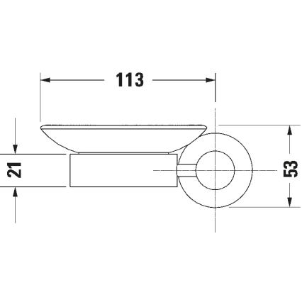 Duravit 99174600 - Porta-sabonete mural D-CODE, lado esquerdo, preto mate