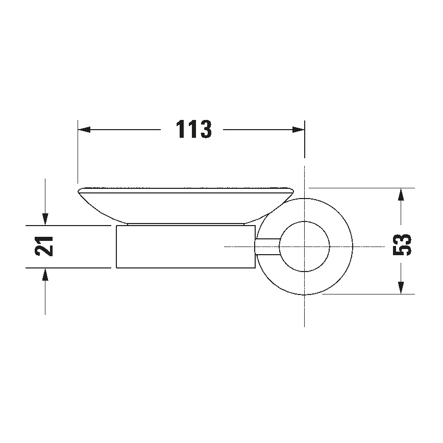 Duravit 99174600 - Porta-sabonete mural D-CODE, lado esquerdo, preto mate