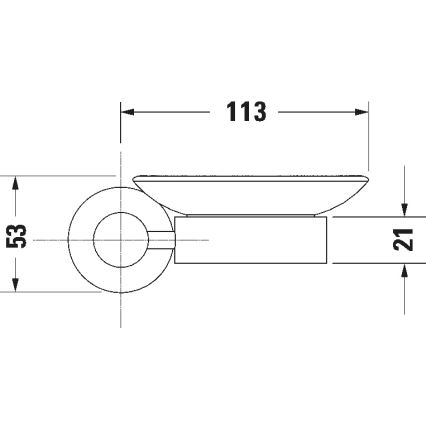 Duravit 99184600 - Saboneteira de parede D-CODE, direita, acabamento preto mate