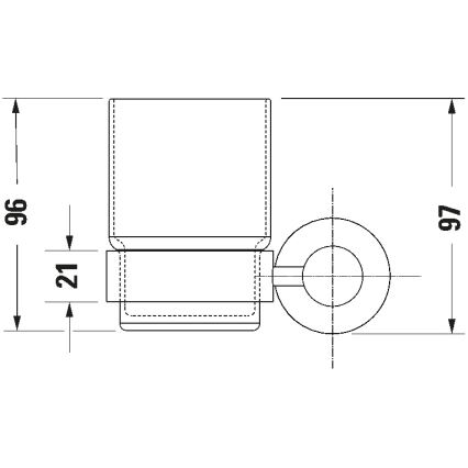 Duravit 99191000 - Suporte de parede para escovas de dentes D-CODE, lado esquerdo, cromado brilhante