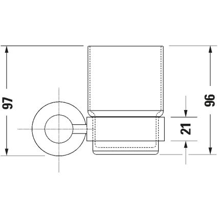 Duravit 99201000 - Suporte de parede para escovas de dentes D-CODE, direito, cromado brilhante
