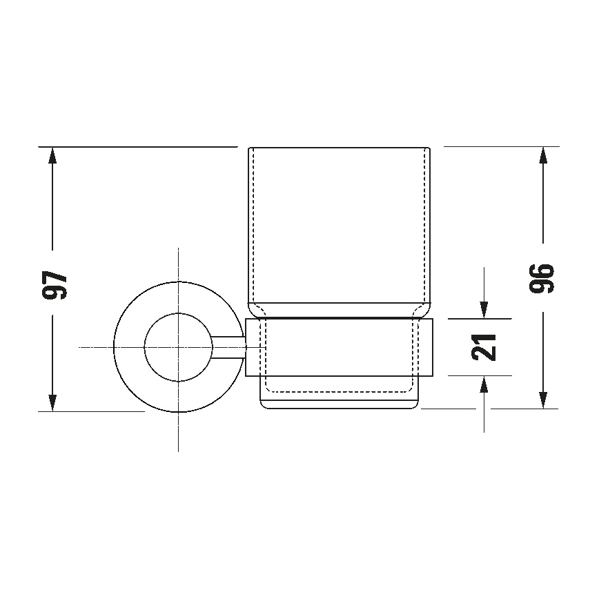 Duravit 99201000 - Suporte de parede para escovas de dentes D-CODE, direito, cromado brilhante