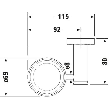 Duravit 99204600 - Suporte de parede para escovas de dentes D-CODE, lado direito, preto mate