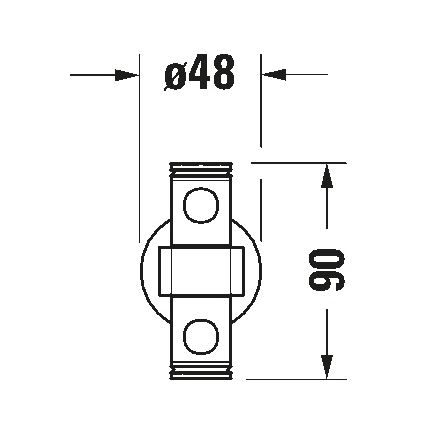Duravit 99221000 - Suporte de parede para toalhas D-CODE 44,7 cm, acabamento em cromo brilhante