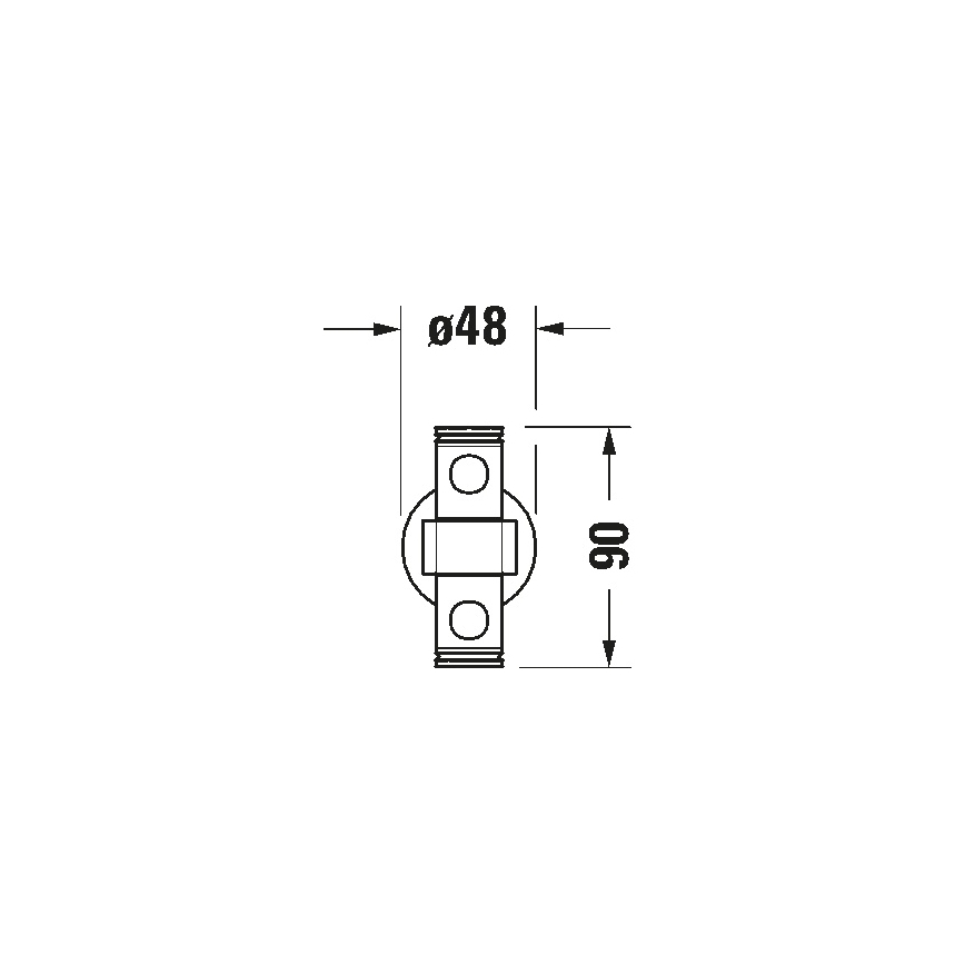 Duravit 99221000 - Suporte de parede para toalhas D-CODE 44,7 cm, acabamento em cromo brilhante