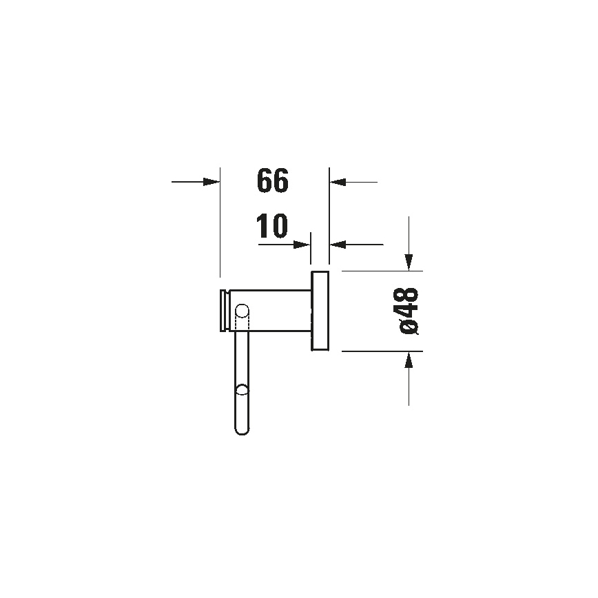 Duravit 99264600 - Suporte para papel higiénico D-CODE preto mate
