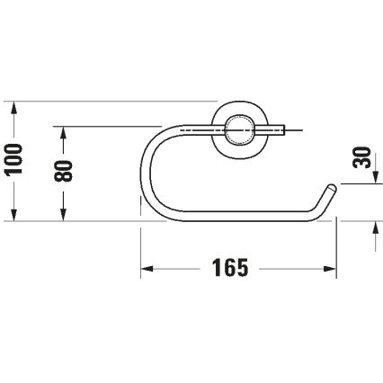 Duravit 99264600 - Suporte para papel higiénico D-CODE preto mate